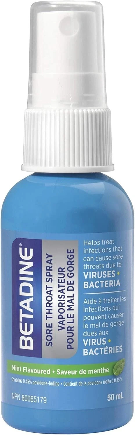 Betadine Sore Throat Spray Mint Flavour 50ml Fresh Stock, Long Expiry