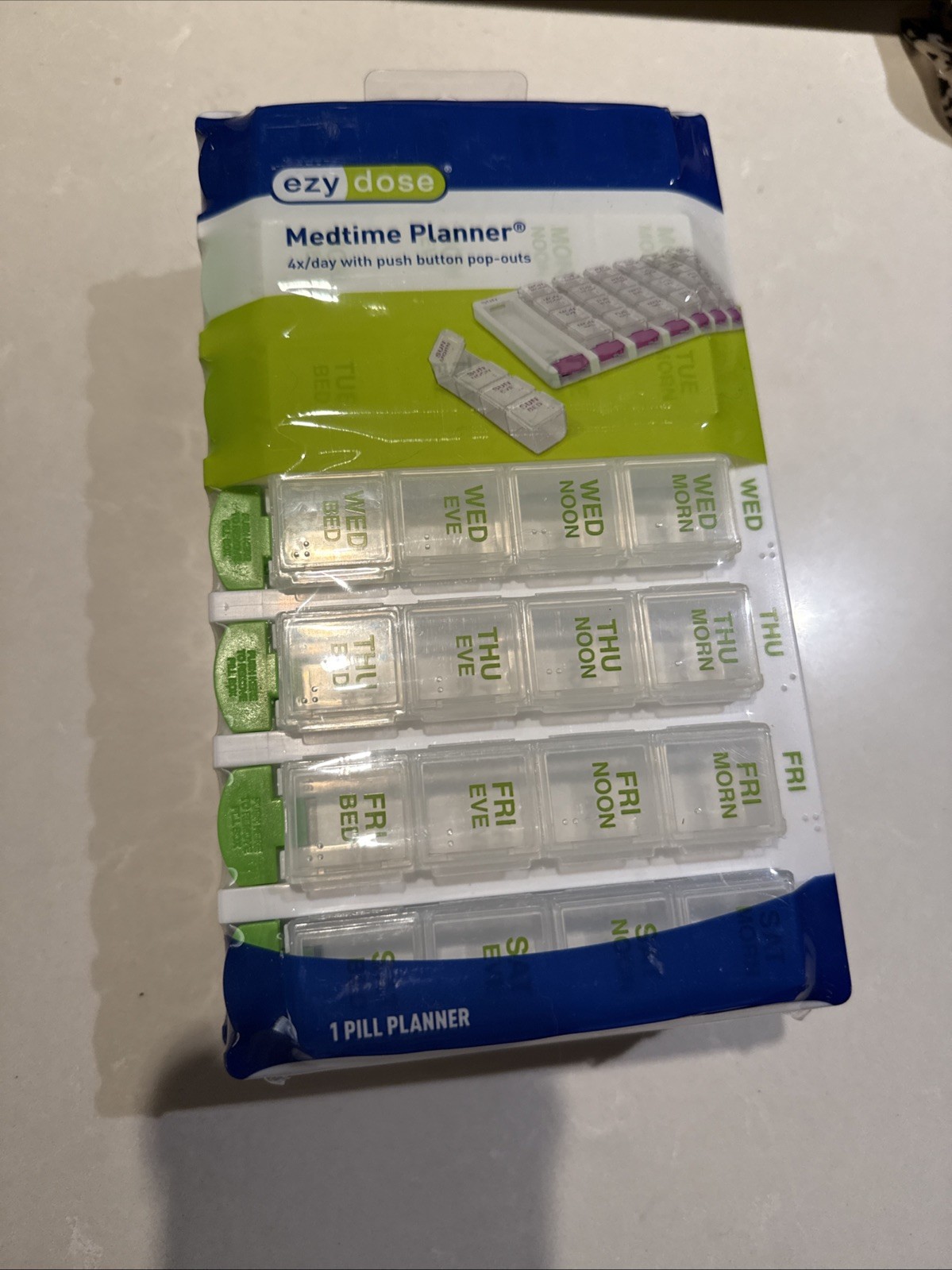 3-Pack Ezy-Dose Four-a-Day Weekly One-Day-at-a-Time Medication