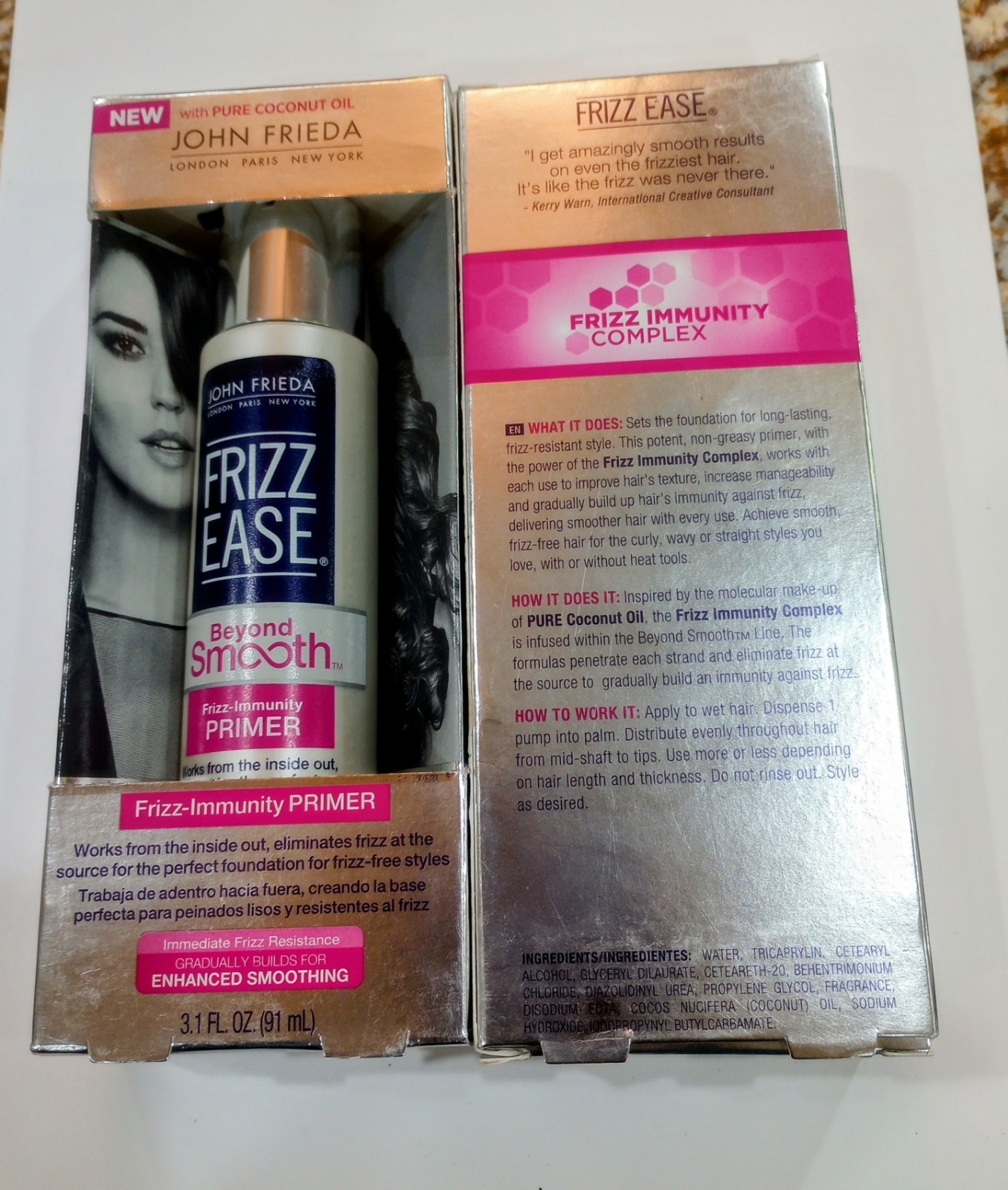 John Frieda Frizz Ease Beyond Smooth Primer 2X 3.1 FL. Oz