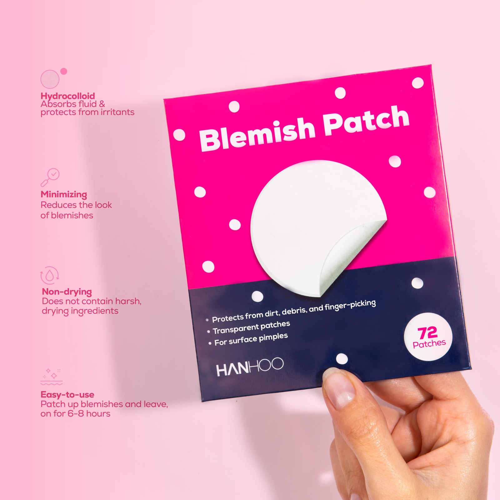 Blemish Patch, 288 count, includes hydrocolloid pimple patches that shrink pi…