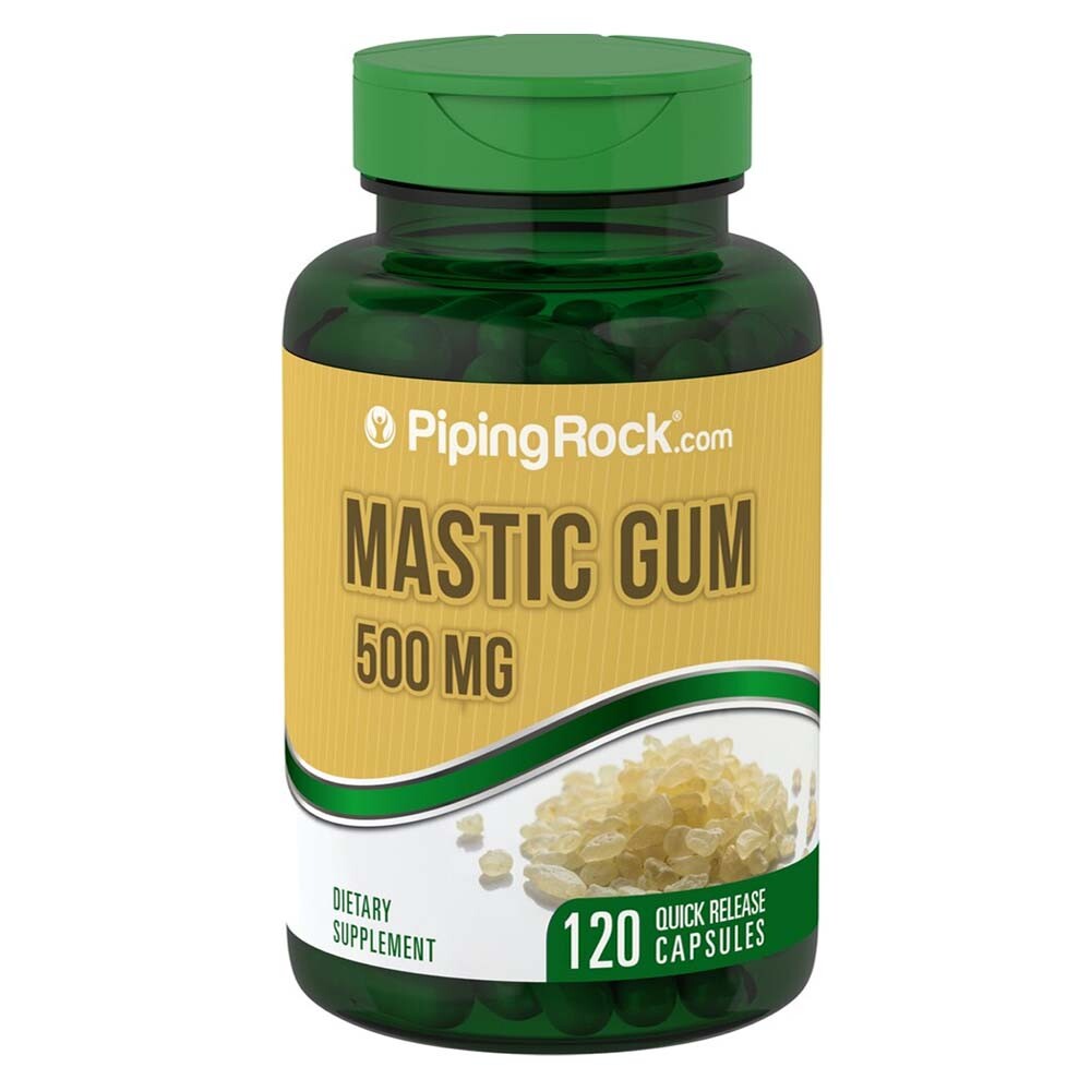 PipingRock Mastic Gum 1000mg 120 Capsules | Non-GMO & Gluten Free