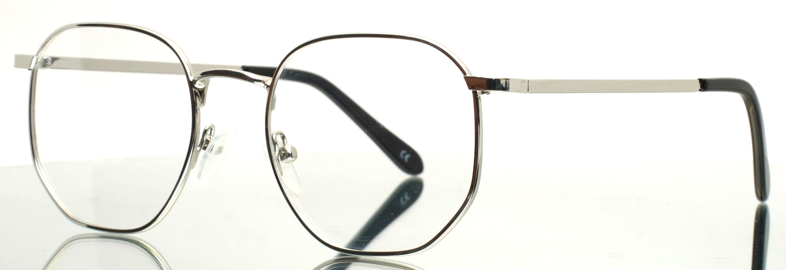 UNKNOWN MC2020-23 Silver Unisex Geometric Full Rim Eyeglasses 49-19-140 B:43