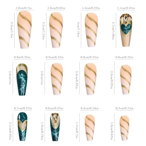 French Tip Press on Nails Extra long Press on Fake Nails Square False style11