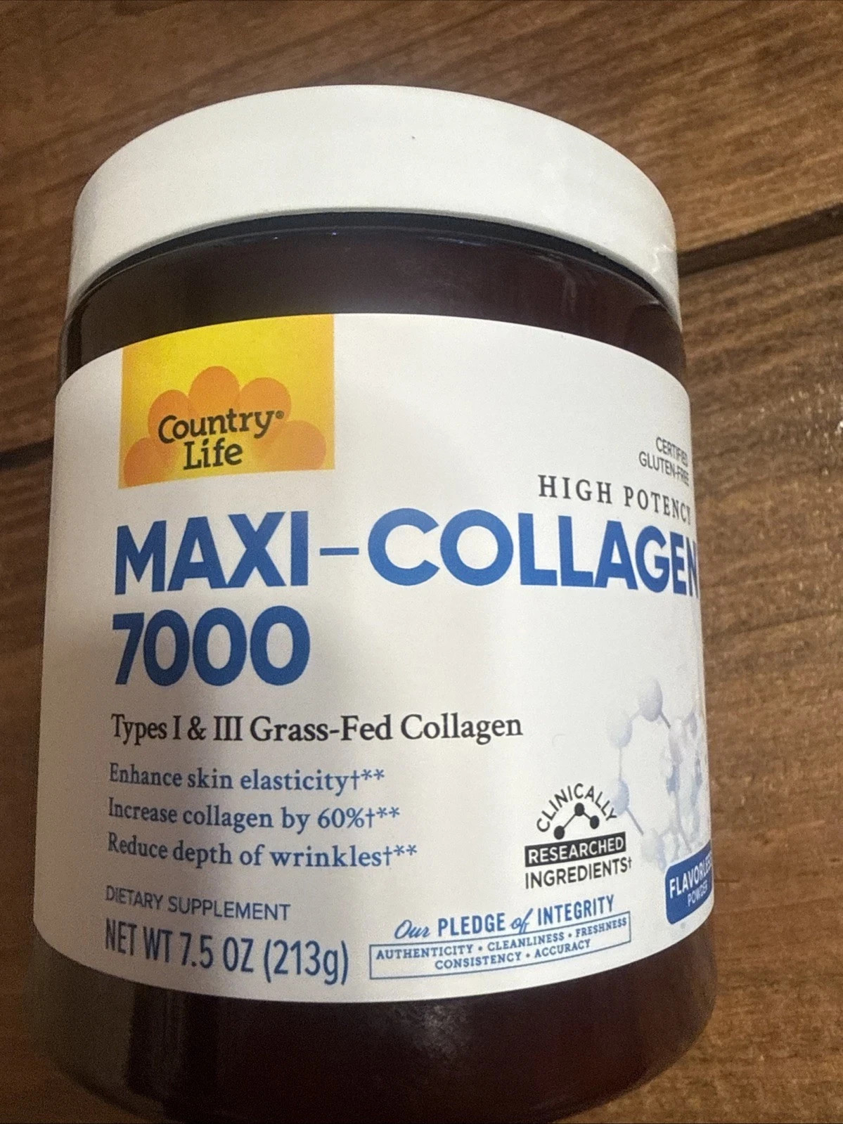 Maxi-Collagen® 7000 Powder, High Potency, Flavorless, 7.5 oz (213 g)