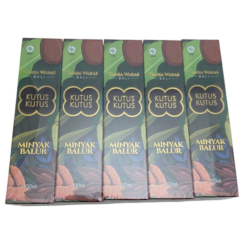 5 Bottles Kutus Kutus Indonesia Bali Organic Herbal Healing Massage Oil 100ml