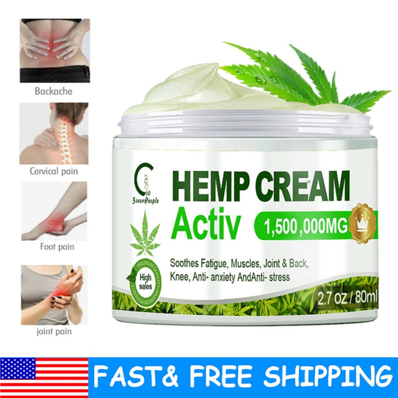Hemp Pain Relief Cream 1,500,000mg For Massage to Relieve Back Neck Joint Pain