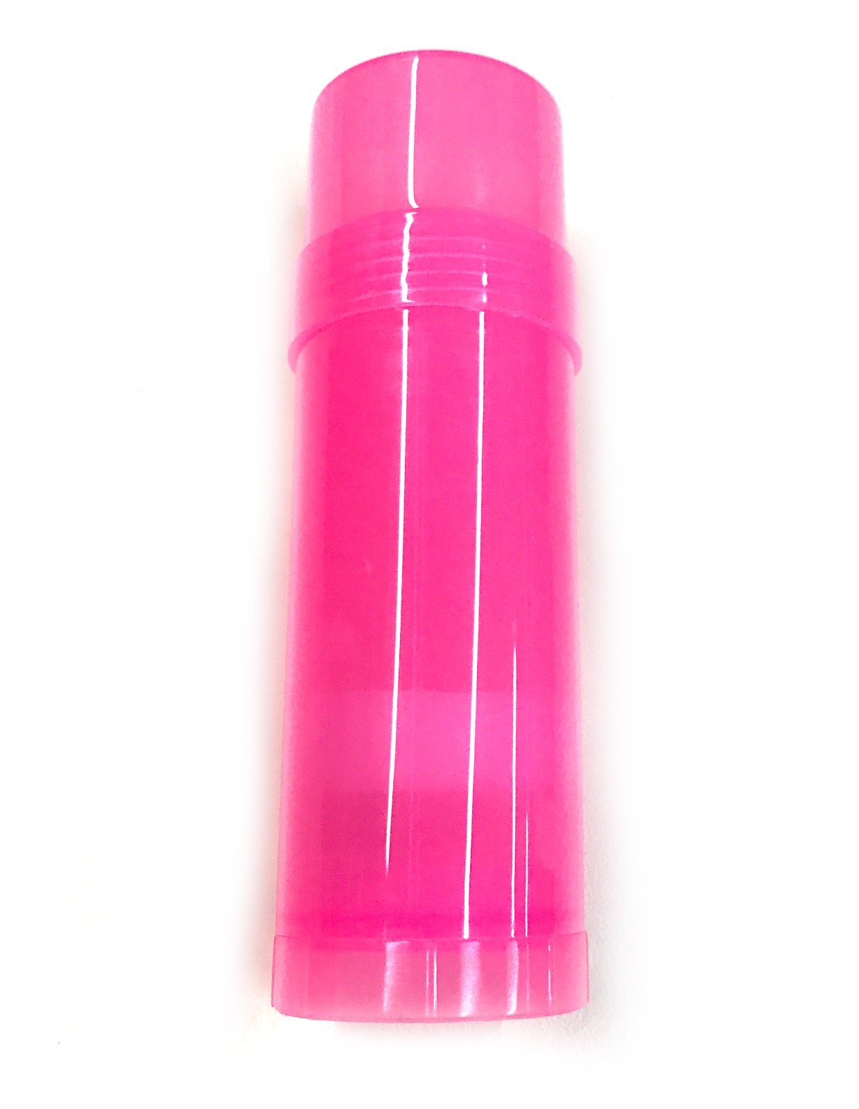 6 ct. Empty Clear Plastic Deodorant Containers – 2.5 Oz Cylinders (PINK)