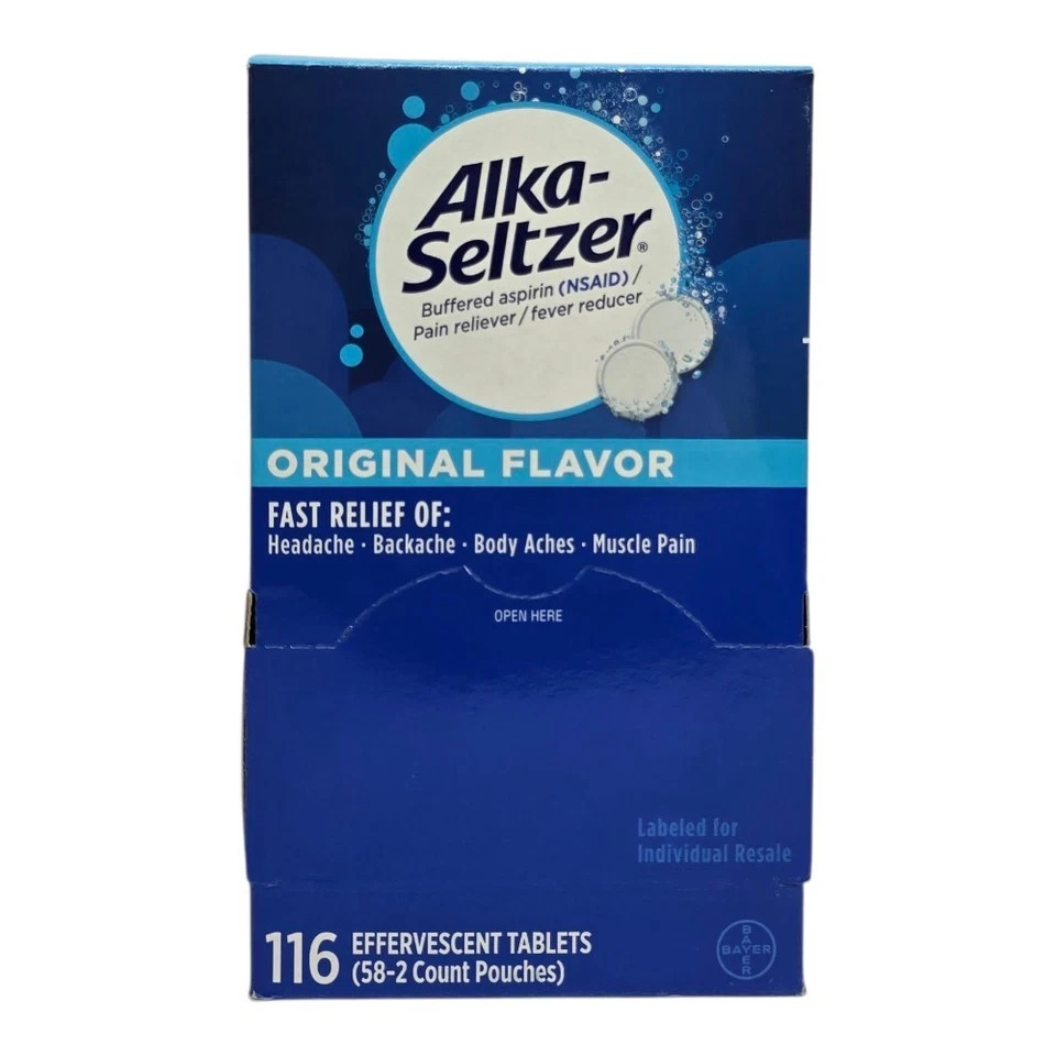 Alka-Seltzer Original Effervescent Tablets 116ct Exp. Date 02/2028 Free Shipping