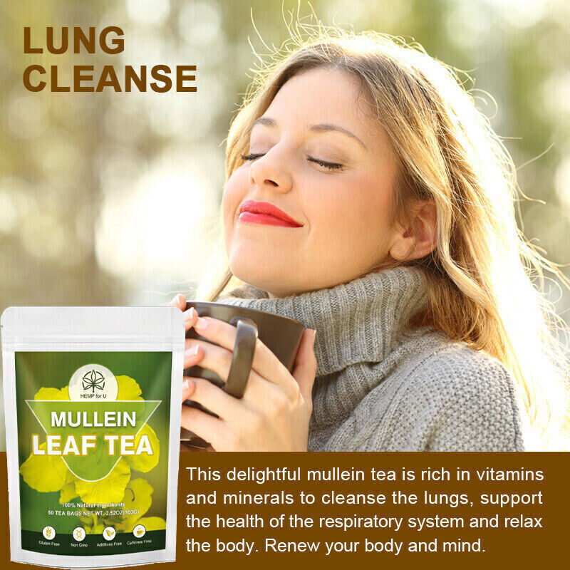 Natural Mullein Drops Mullein Leaf Tea For Lung Cleanse Respiratory Health