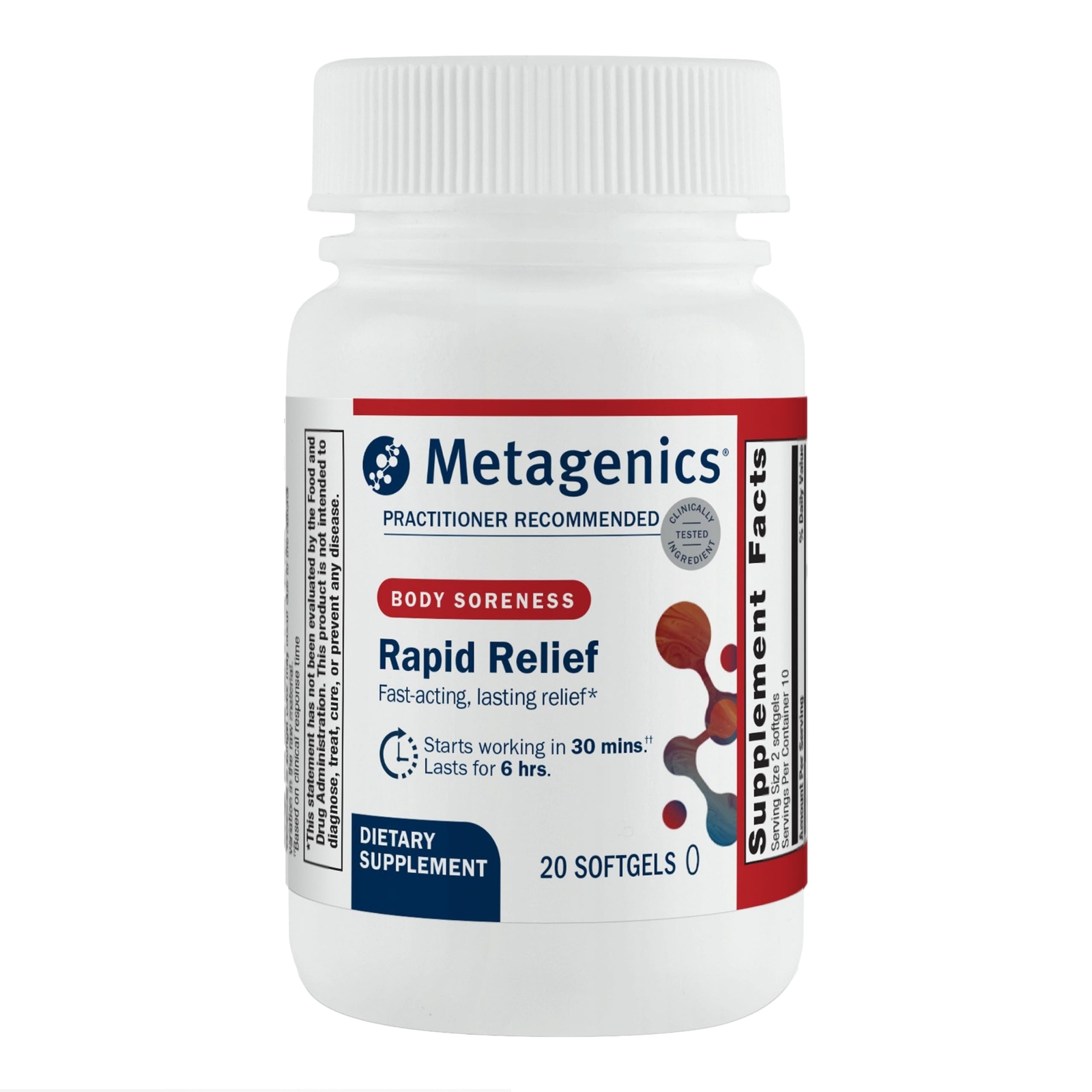 Metagenics Rapid Relief – Herbal Supplement for Occasional Discomfort in