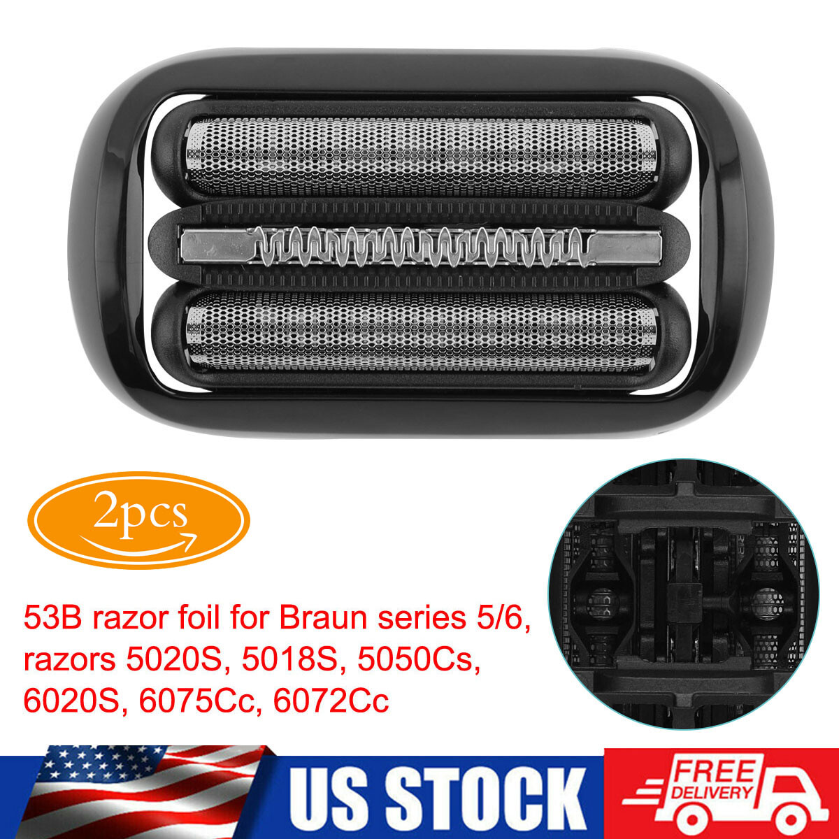 For Braun Replacement 5/6 Electric Shaver Series Head 53B 5018s 5020s 5050c 6020