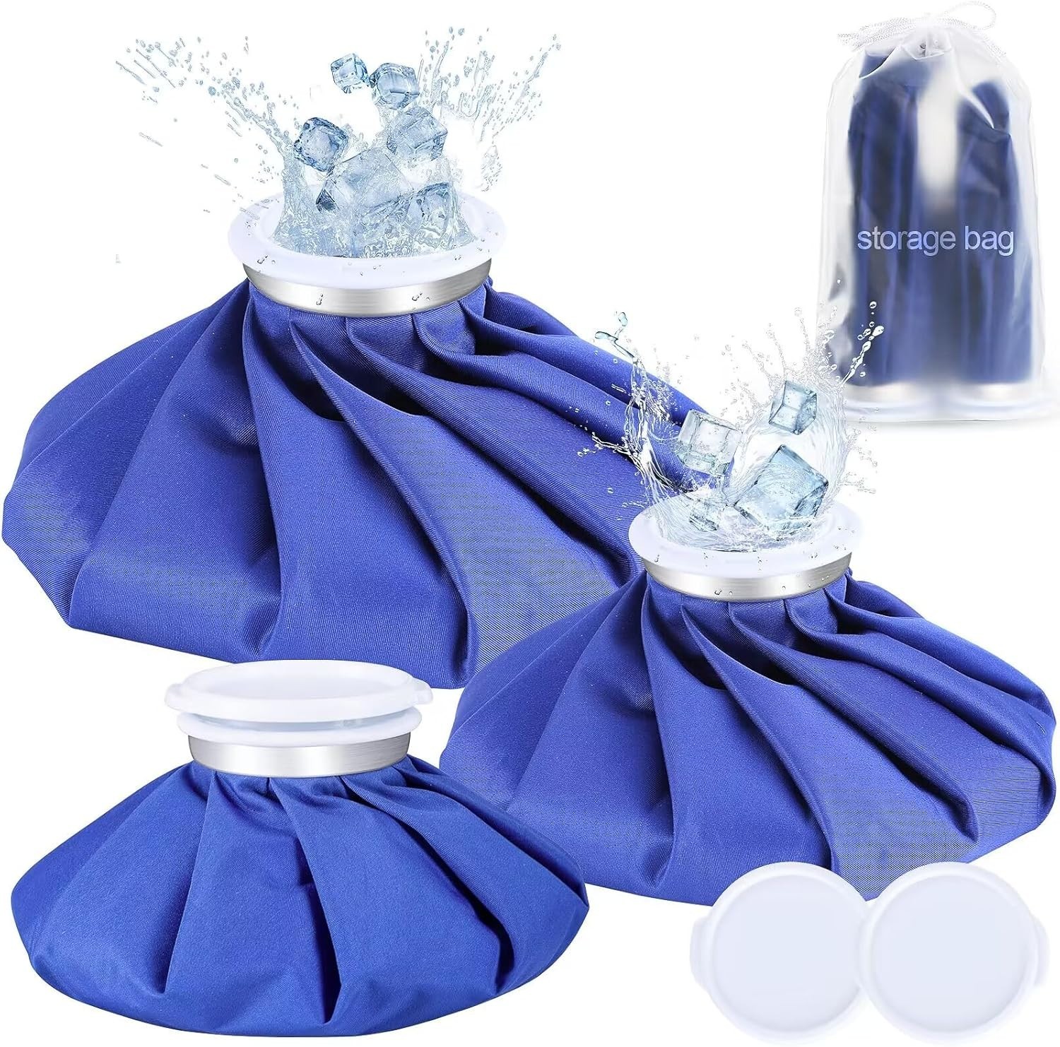 Reusable Hot and Cold Therapy Packs 3-Piece Set 6-11 Inch Durable Ice Bags fo…