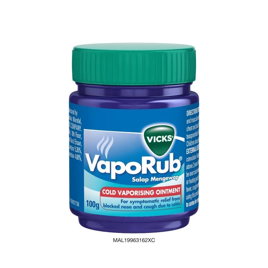 Vicks VapoRub Cold Vaporizing Ointment 100g Cough Suppressant Relief Rub