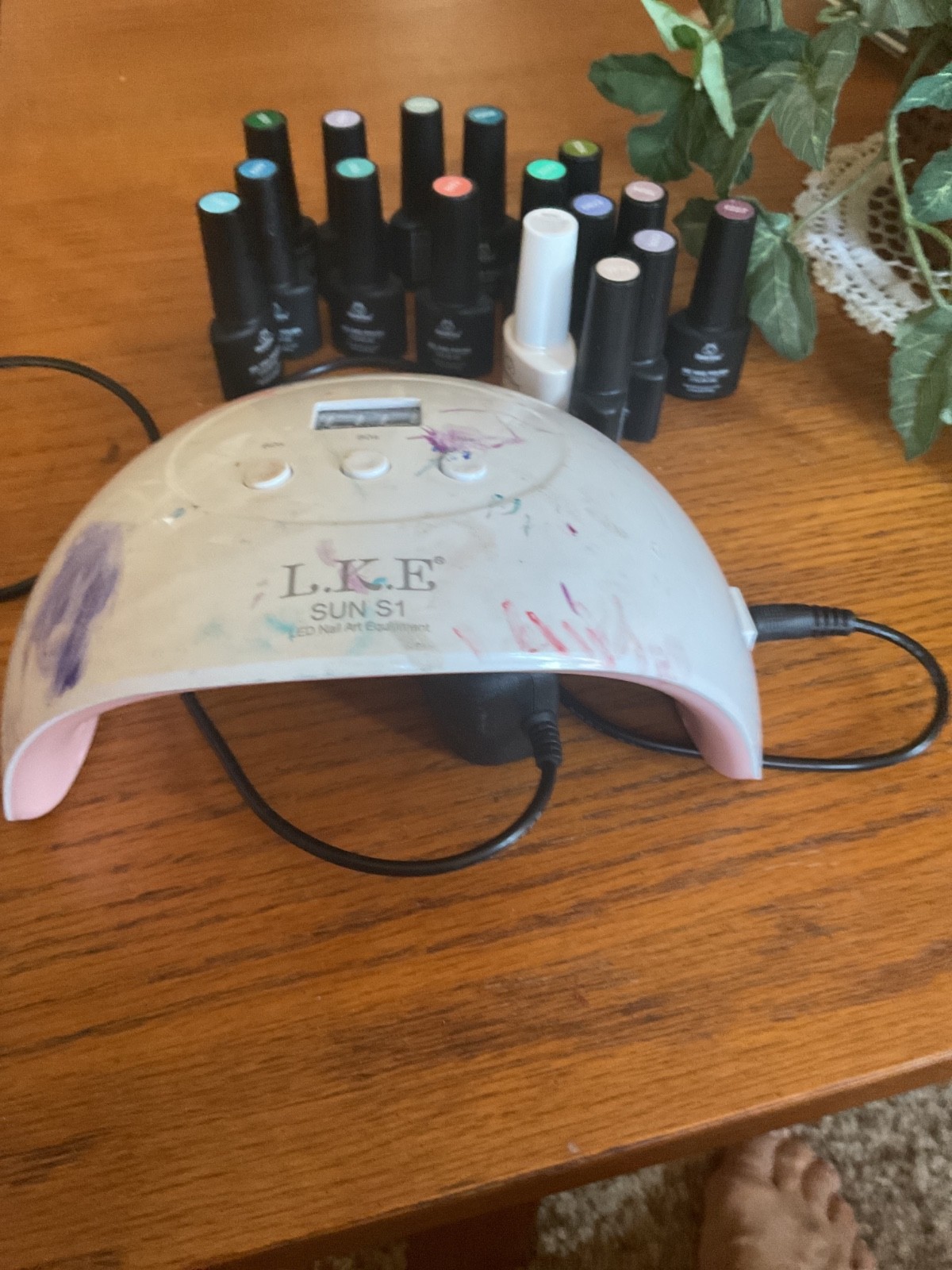Gel Nail Polish lot of 16 , glitter gel and nail dryer
