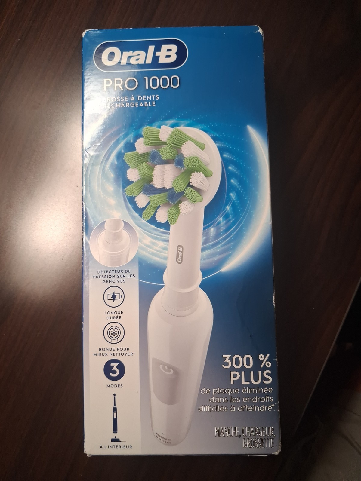 NEW Oral-B Pro 1000 3D Cross Action Rechargeable Toothbrush