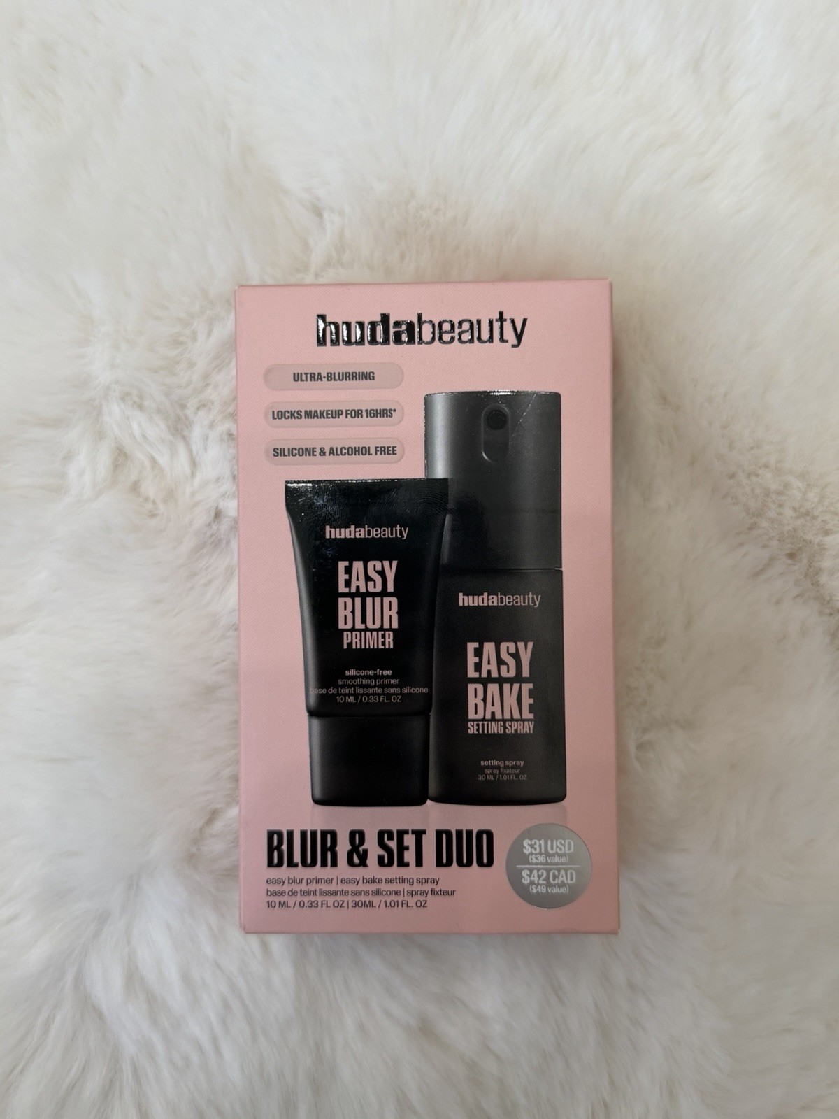 Huda Beauty Blur & Set Duo -Easy Blur Primer + Easy Bake Setting Spray NIB🎁