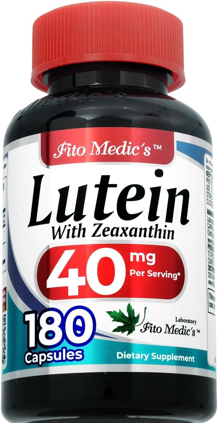 Lab | Lutein |180 Capsules |40 Mg| Lutein 40Mg | Lutein and Zeaxanthin Supplemen