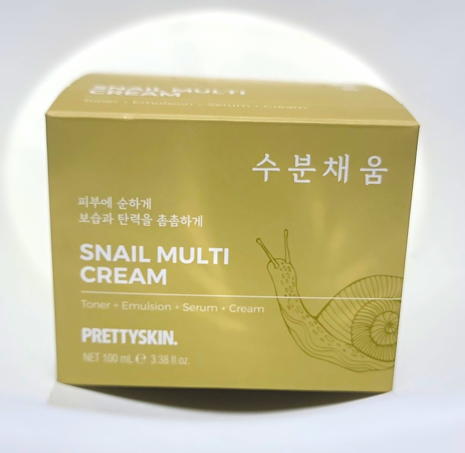 PRETTYSKIN Snail Multi Cream Hydrating Face & Neck Moisturizer, 3.38 oz