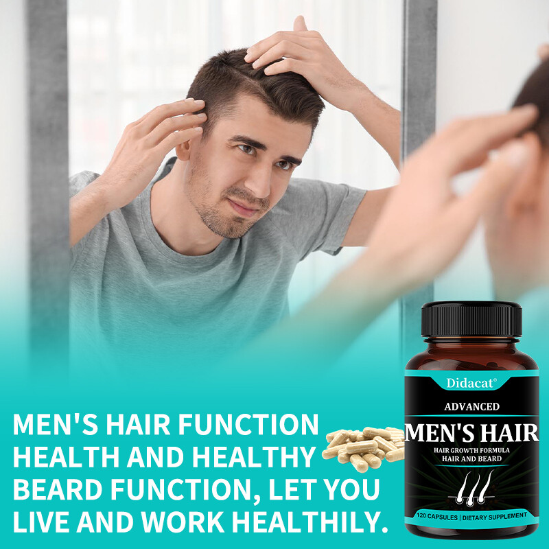Advanced Hair Growth Formula – DHT Blocker Hair Beard Growth Vitamins for Men