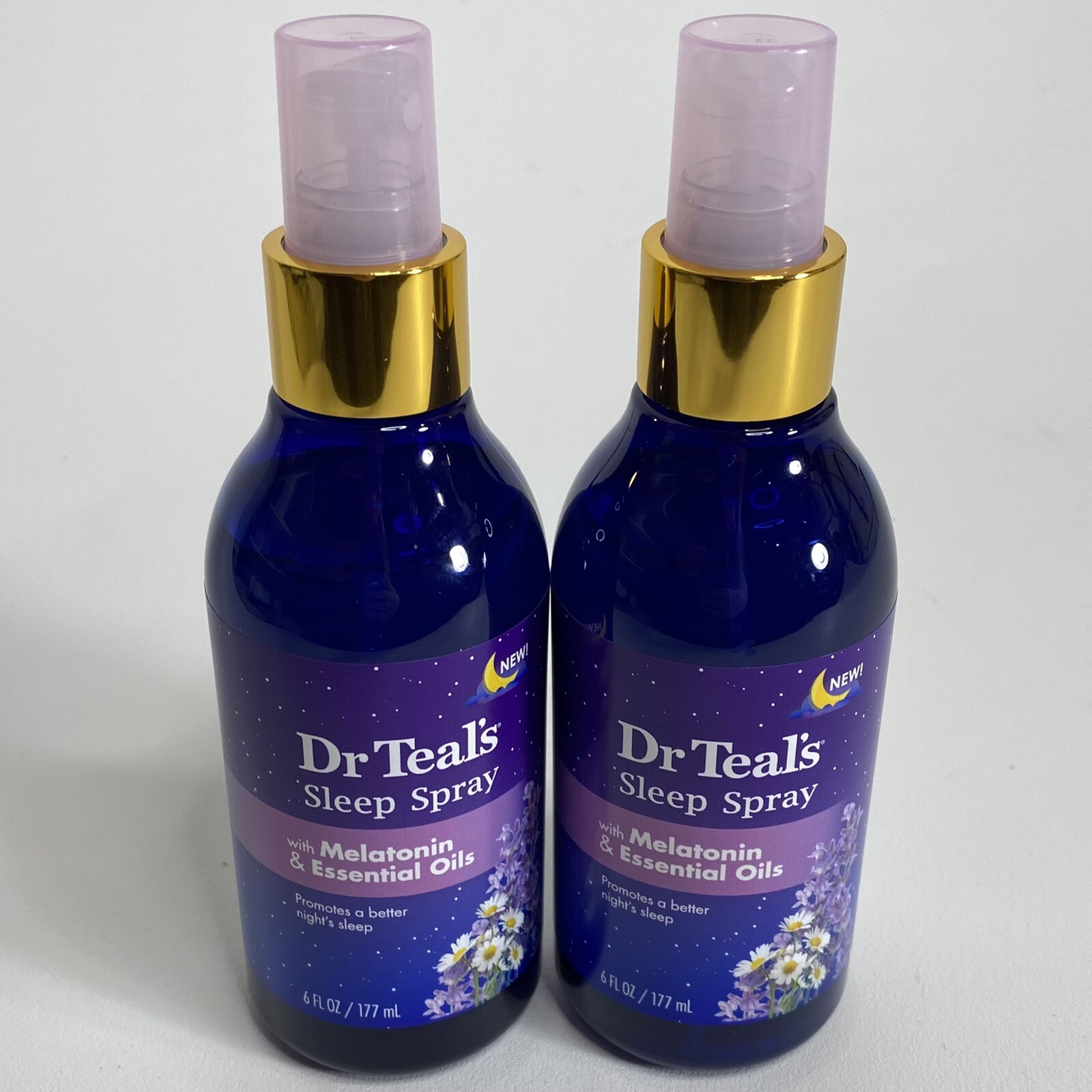 Lot Of 2 Bottles Dr Teal’s Sleep Spray with Melatonin & Essential Oils 6 Oz New