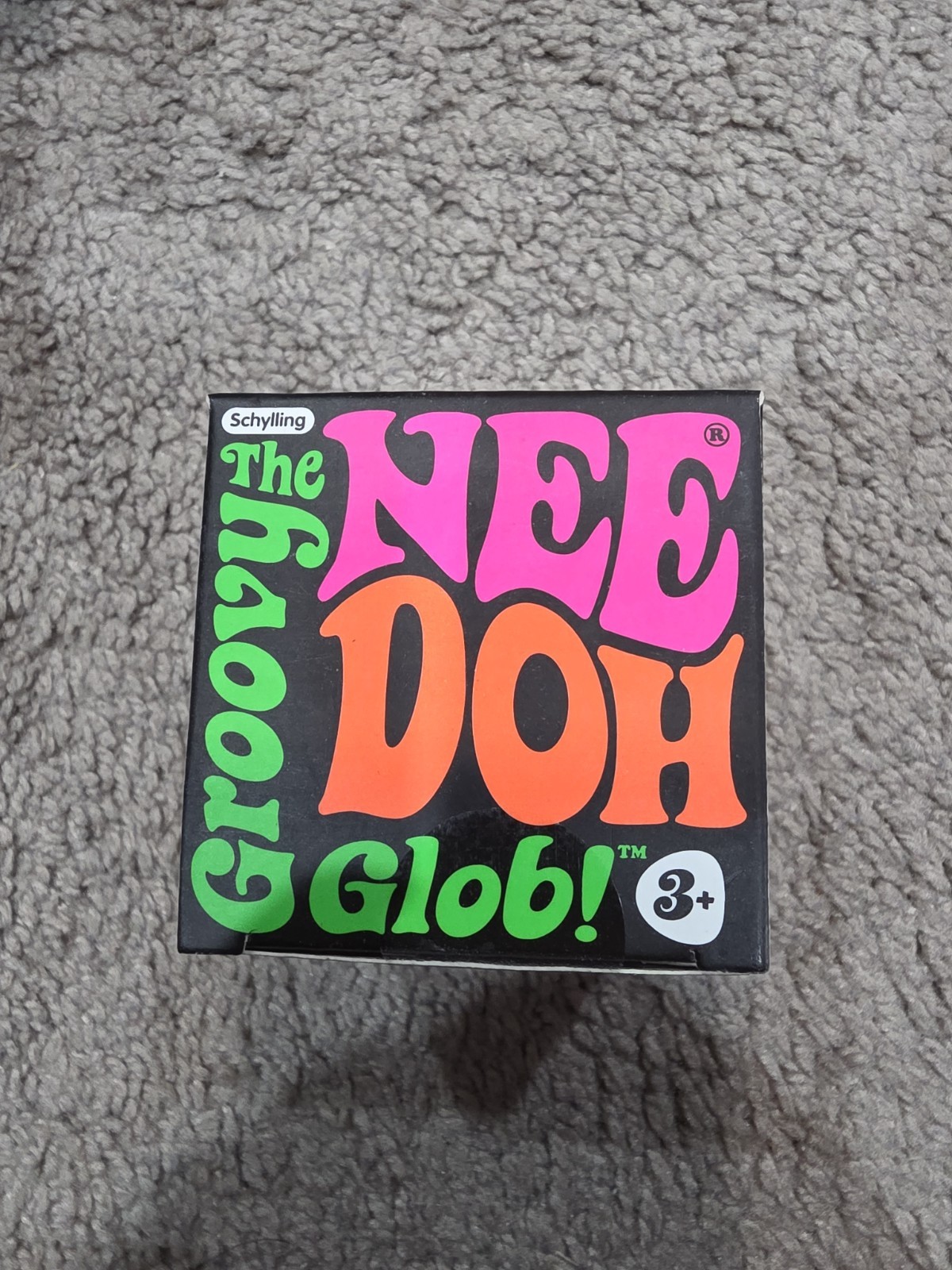 Schylling Nee Doh Groovy Glob Tear-Resistant Purple pink and blue Squeeze Ball