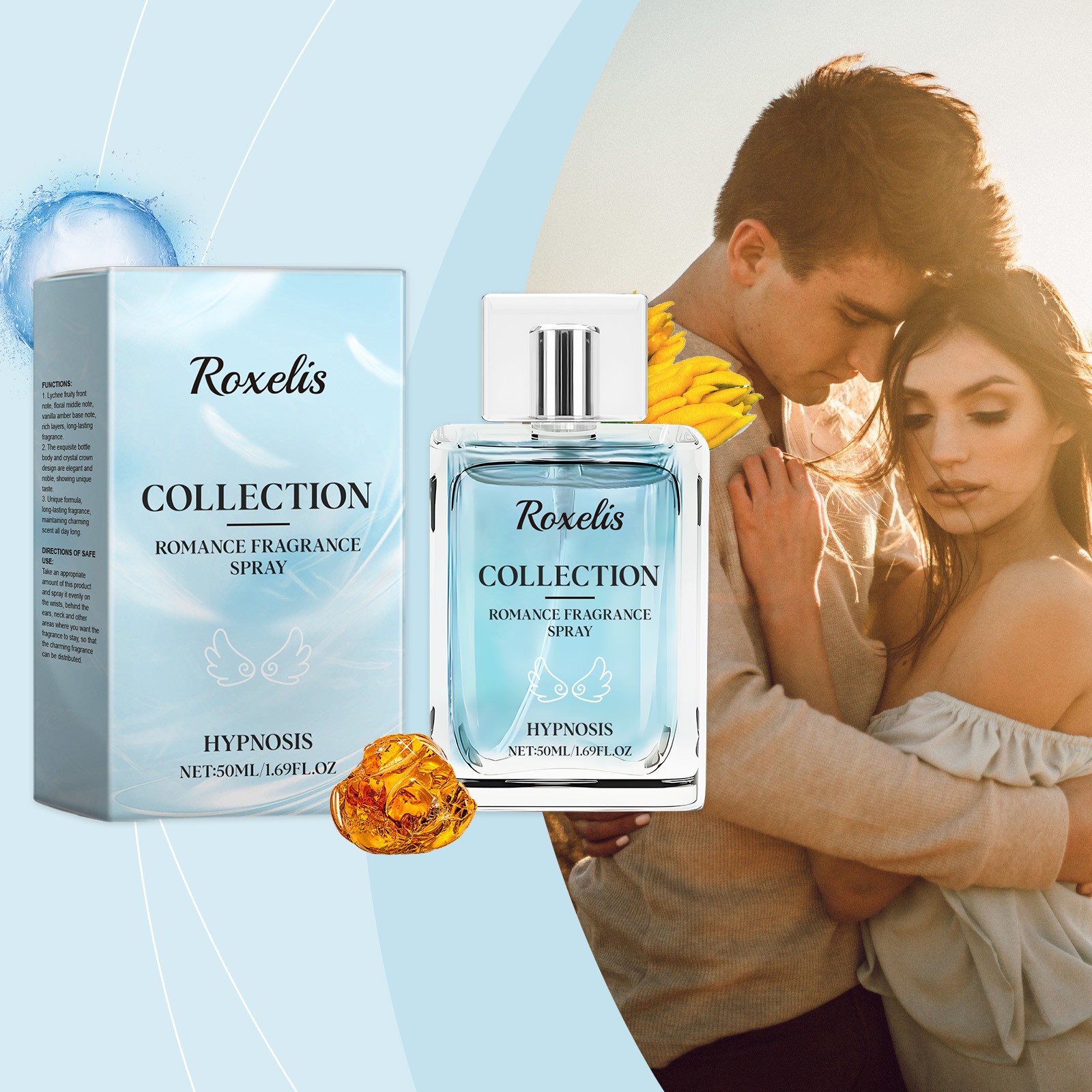 Men‘s Bergamot & Lavender Cologne, Amber Woody Date Night Fragrance