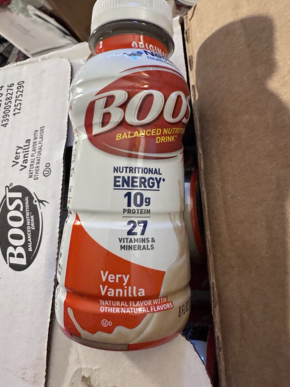 BOOST Original Nutritional Drinks,Very Vanilla, 8 Oz. / 24 Bottles -Exp Dec 2026