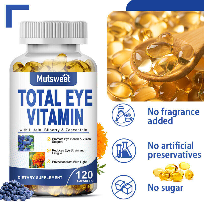 Lutein and Zeaxanthin, Eye Health Supplement 120 Capsules Promote Healthy Eye