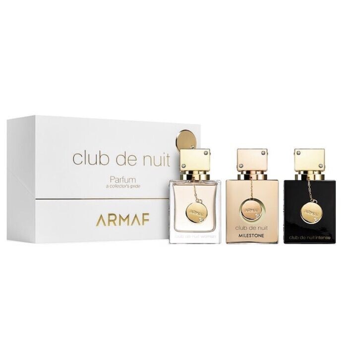 ARMAF CLUB DE NUIT WOMAN + MILESTONE + INTENSE WOMAN 1.0OZ 3PC SET + FREE SAMPLE