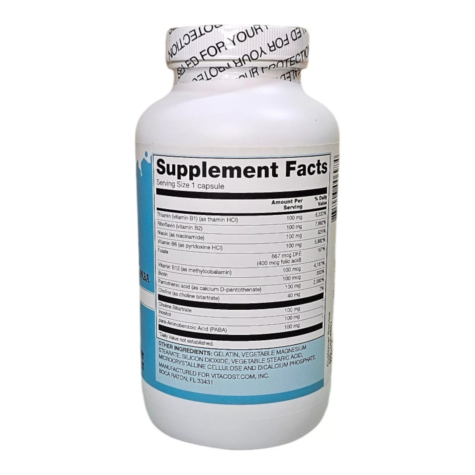 Vitacost B-100 Complex 300 Capsules Mfg 11/2023 – New & Sealed
