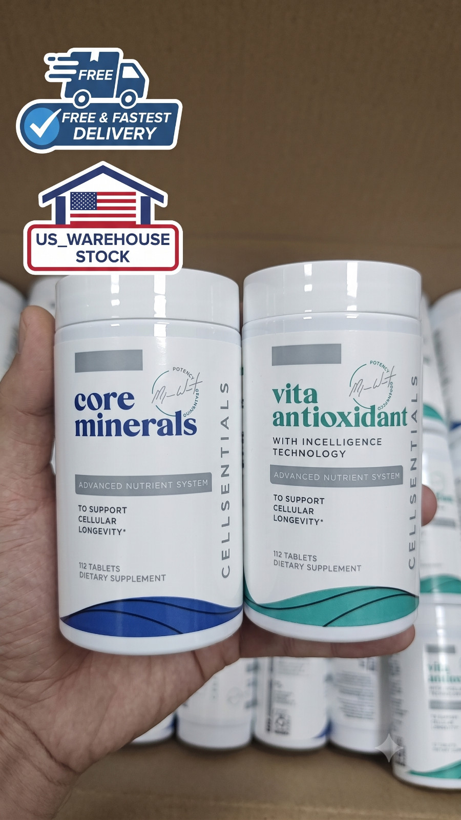 USANA CellSentials Core Minerals + Vita Antioxidant 112 Tablets Multivitamin NEW