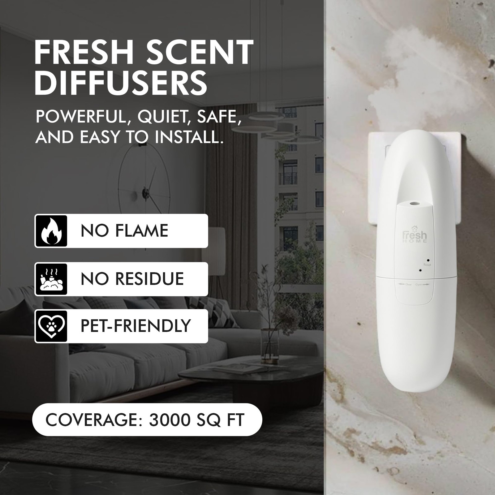 California Fresh Home Plug In Diffuser – App-Controlled Refillable Waterless