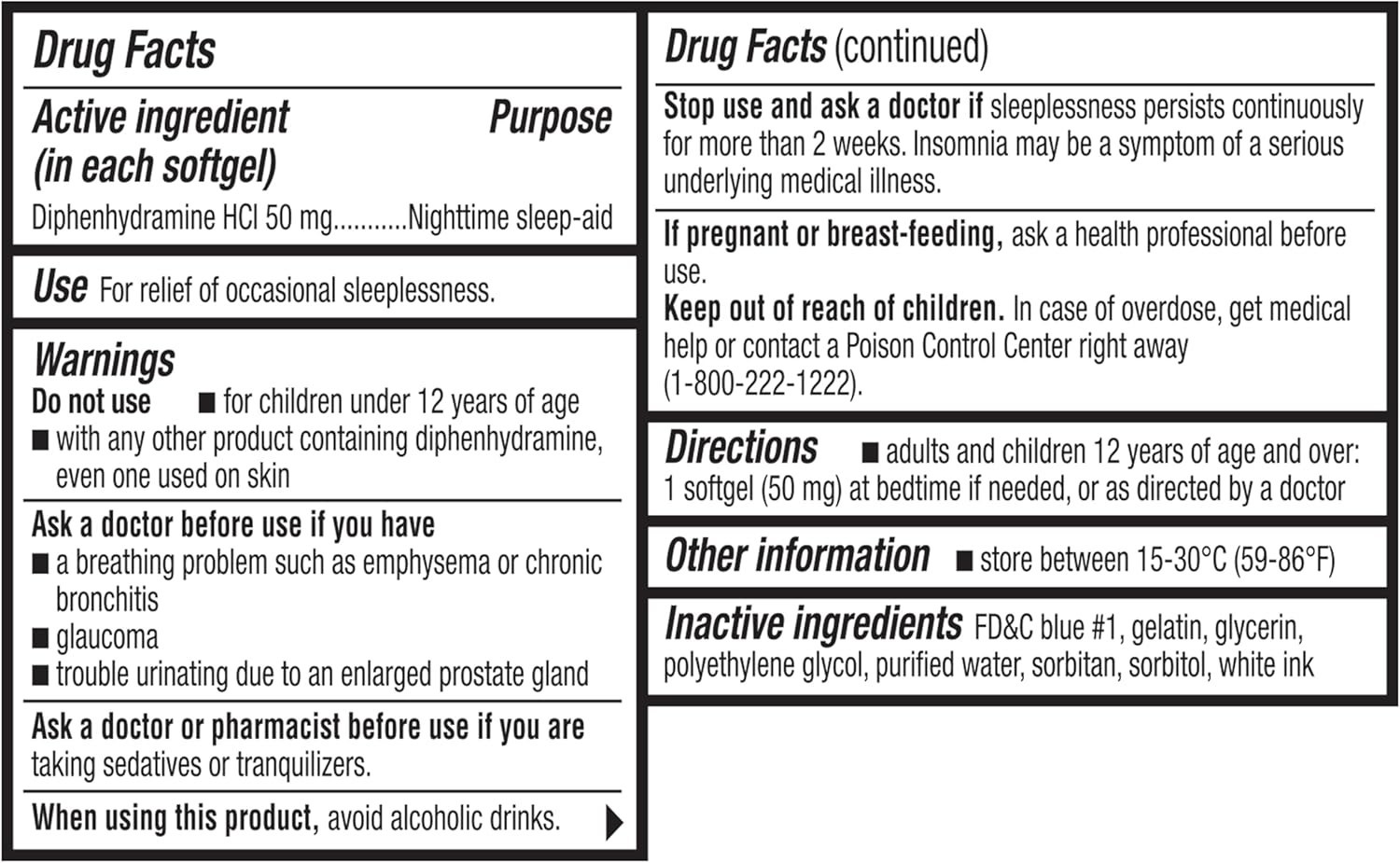Maximum Strength Sleep Aid Softgels – Non-Habit Forming Twin Pack