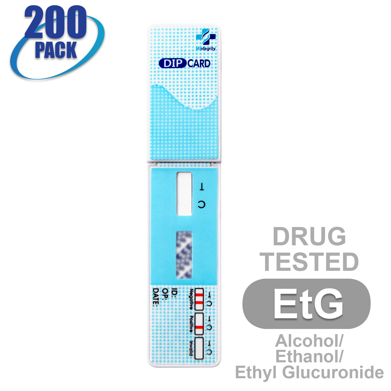 Mintegrity [200pk] Ethyl Glucuronide (EtG) Dip Card Urine Drug Test #MI-WETG-114