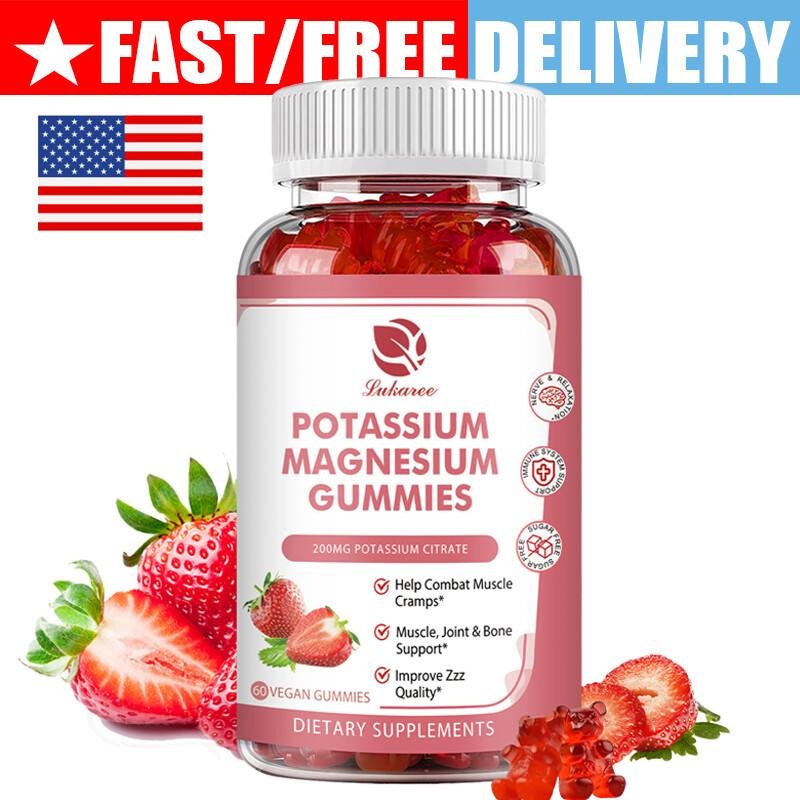 Potassium Magnesium Gummies High Absorption Magnesium Glycinate 200Mg & Potass