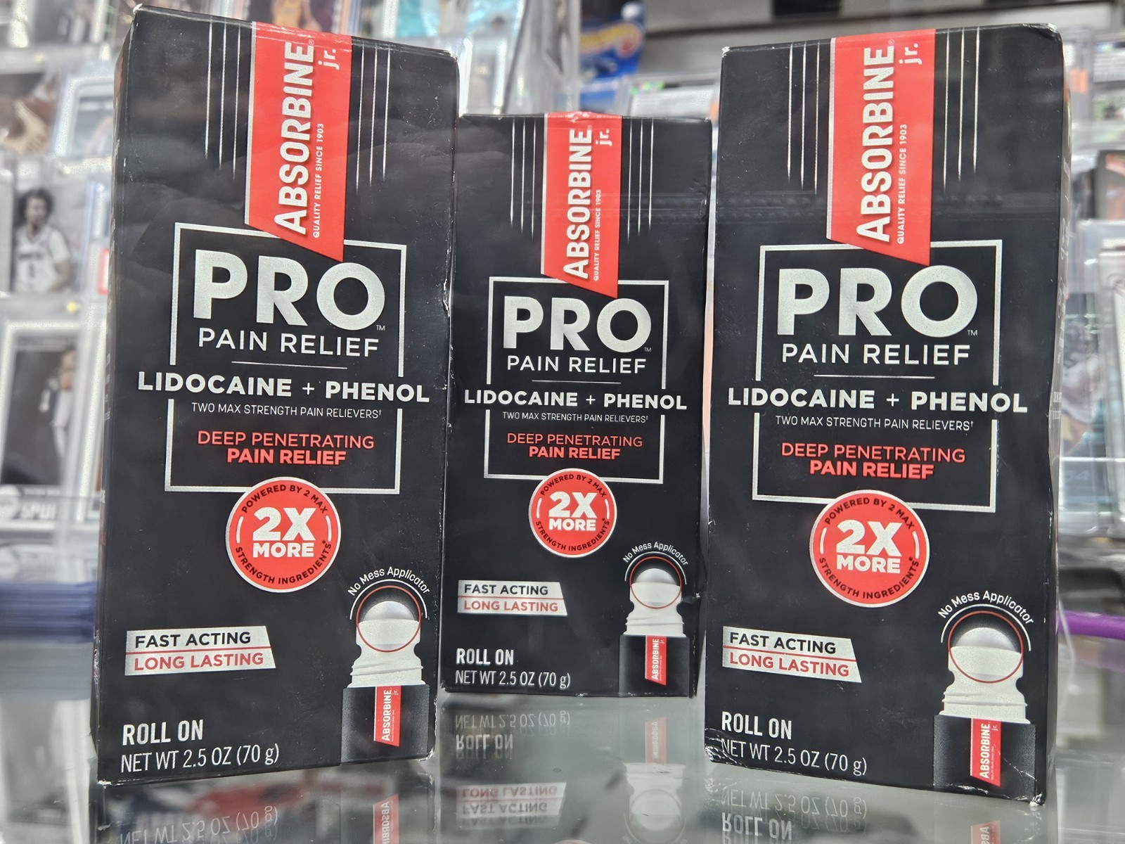 LOT OF ( 3 ) PZS. NEW Absorbine PRO Pain Relieving Roll-On 2.5oz