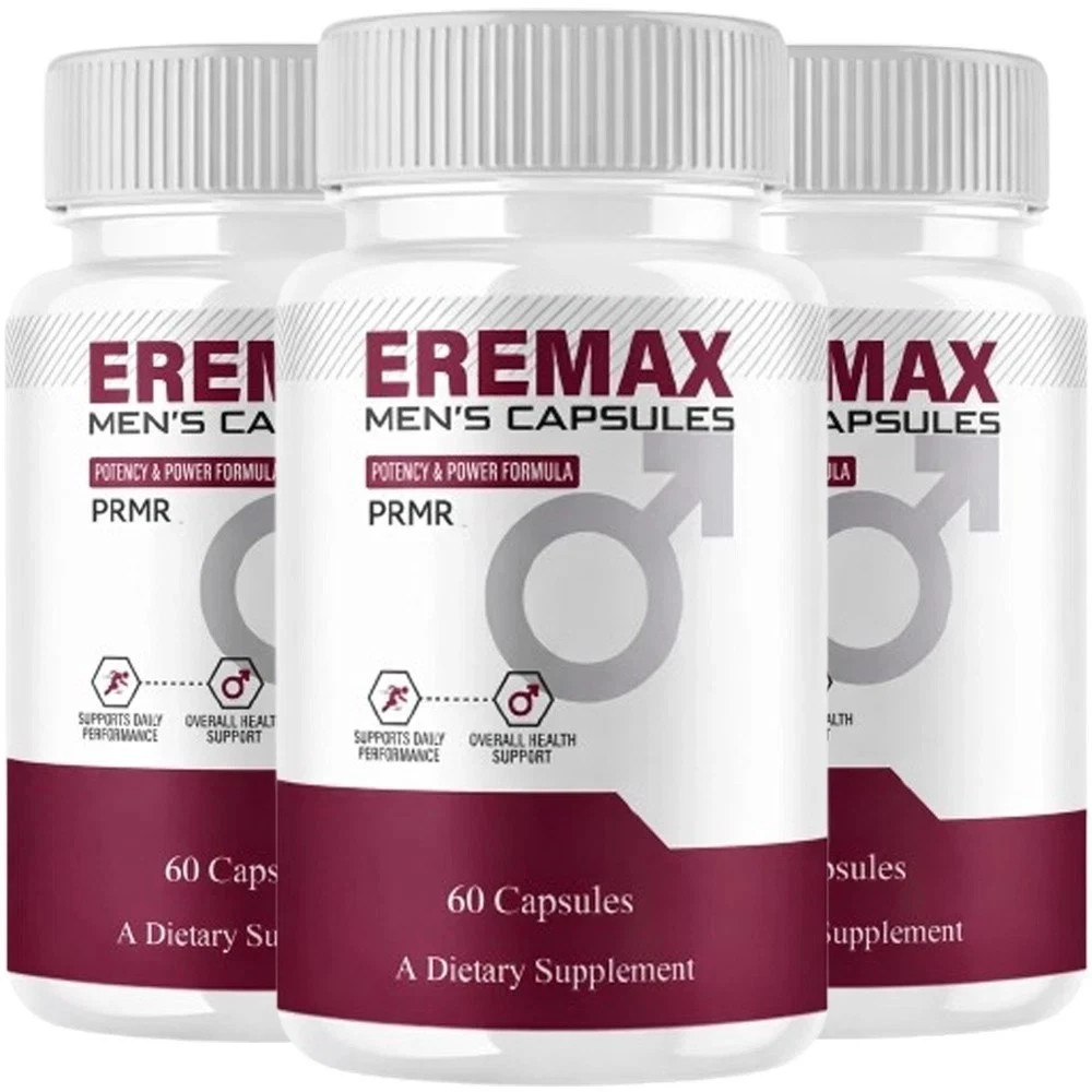 (3 pack) Eremax Capsules, Eremax Premium Performance Supplement – (180 Capsules)