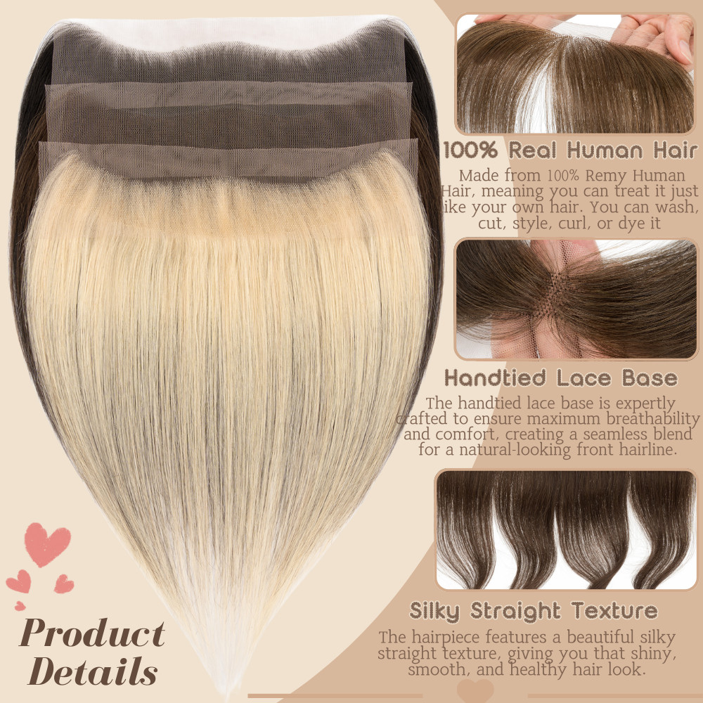 CLEARANCE Women FULL Lace Hairline Topper Toupee Frontal Hairpiece 8A Human Hair