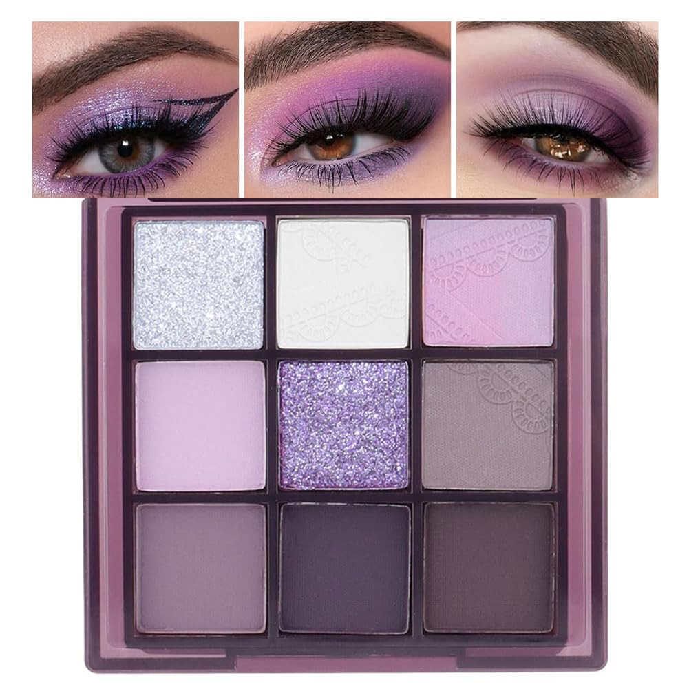 Eye Shadow Palettes Makeup,Dark Purple Plum Lavender Mauve Smoky Eyeshadow Palet