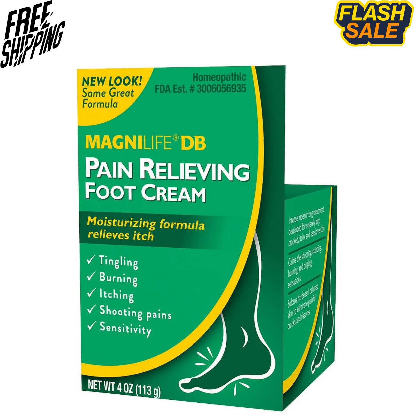 MagniLife DB Pain Relieving Diabetic Foot Cream 4 oz