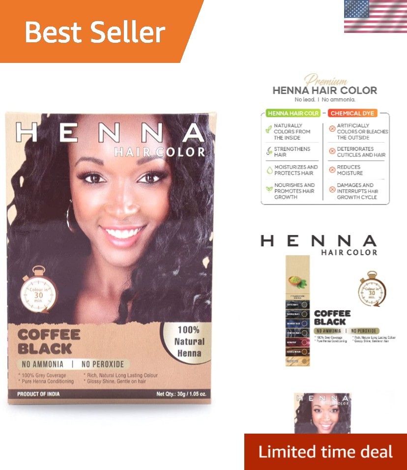 Gentle Semi-Permanent Hair Color – Coffee Black, No Peroxide, Nourishing Shine