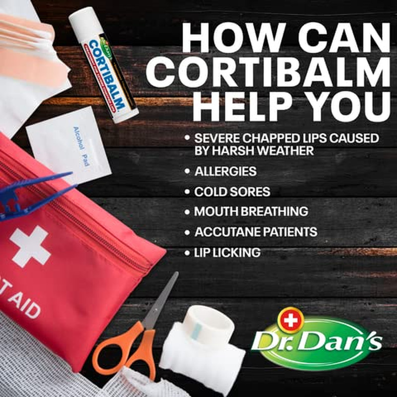 Cortibalm-(5 Pack)- For Dry Cracked Lips Healing Lip Balm For Severely
