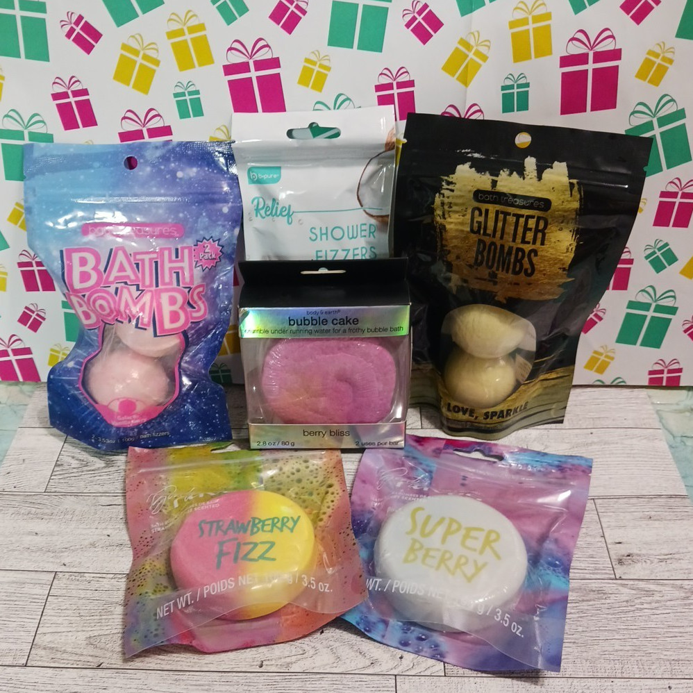 Bubble cake, bath bombs, bath fizz & shower fizz, glitter bombs, Lot for women