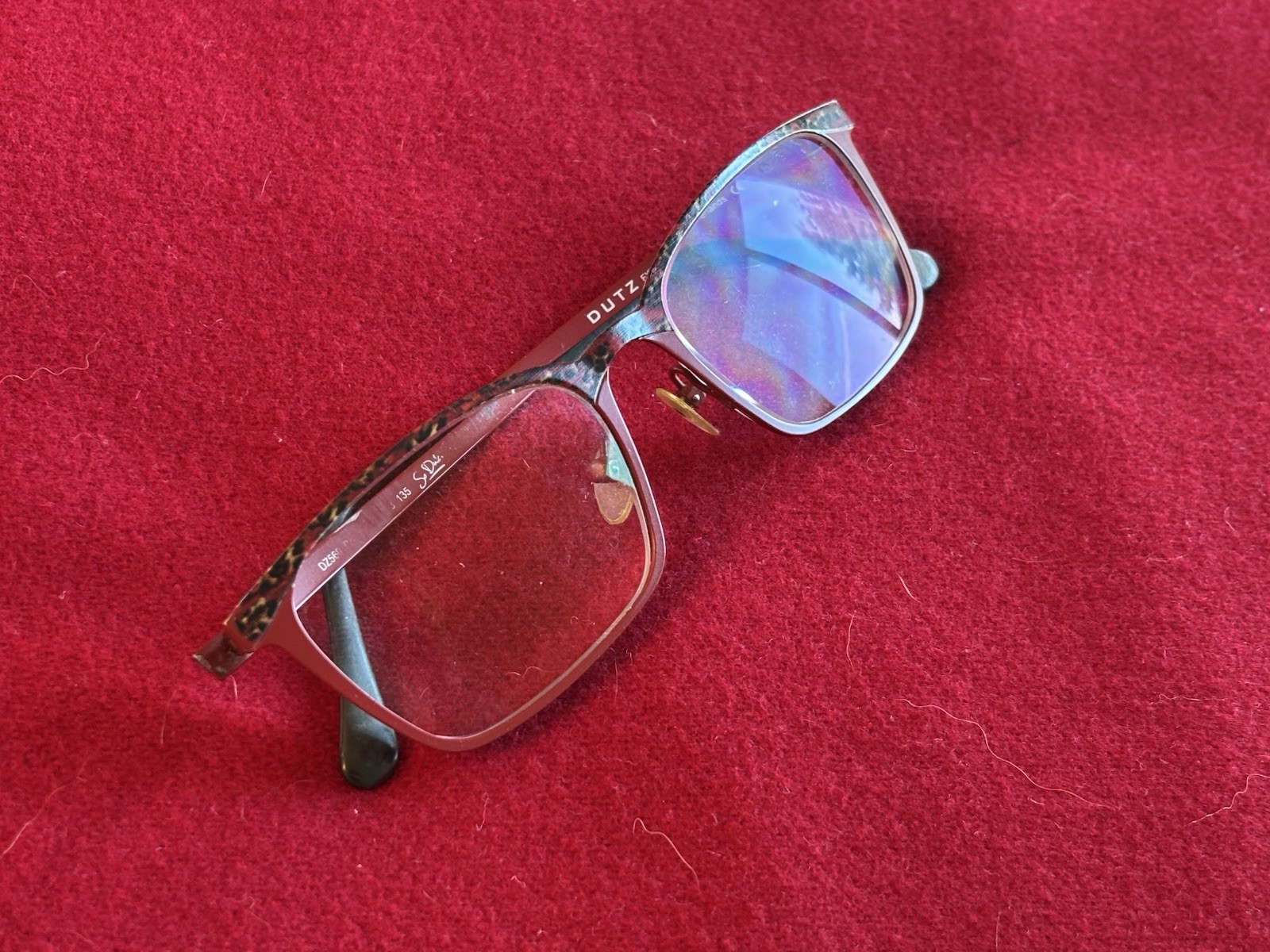 DUTZ Eyewear DZ55 S. Dutz Red Tortoise Rx Glasses Netherlands Frames Only