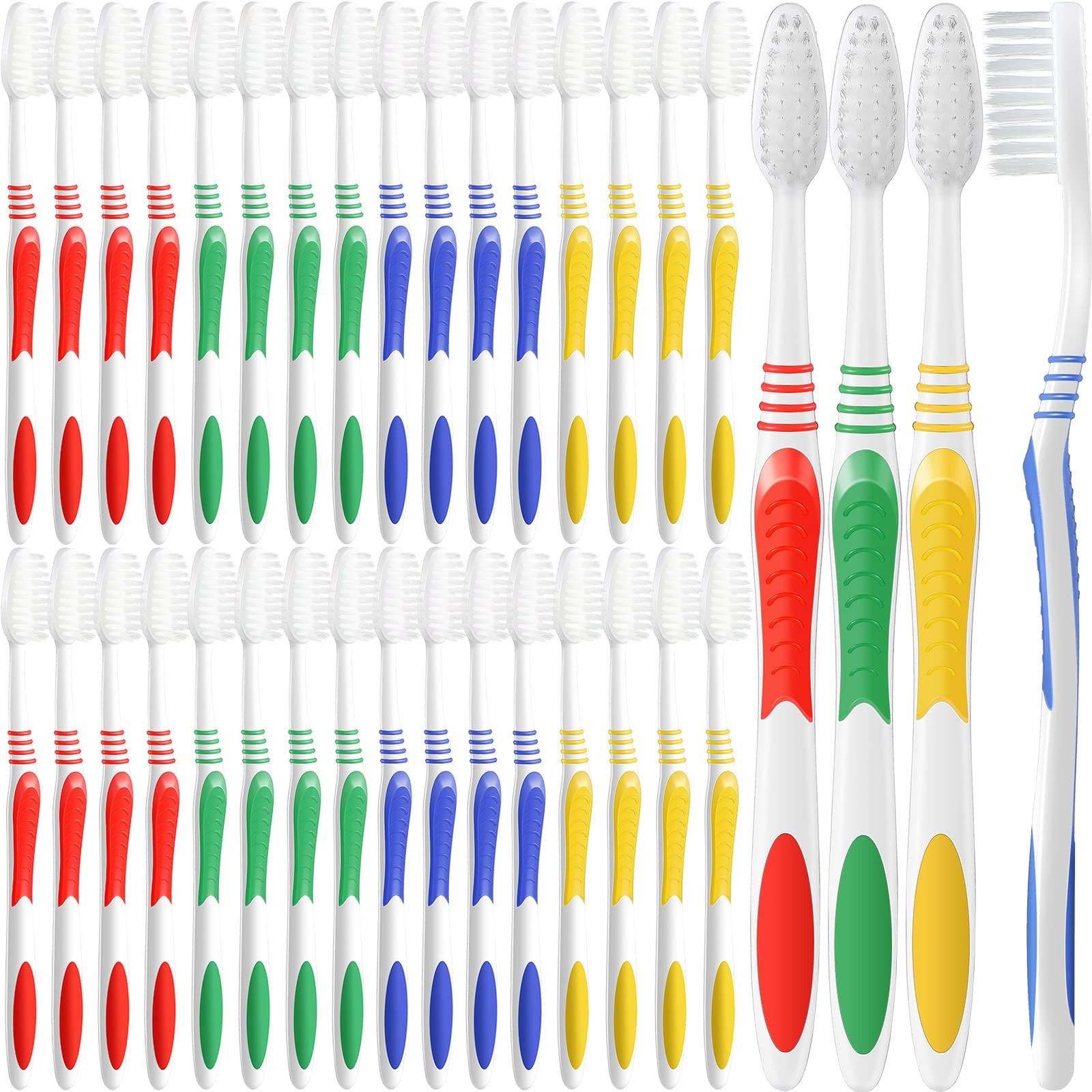 Honeydak 200 Packs Bulk Disposable Toothbrushes – Individually Wrapped