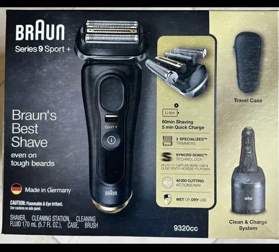 BRAUN Series 9 Sport + 9320CC Wet & Dry Clean & Charge System Special Edition