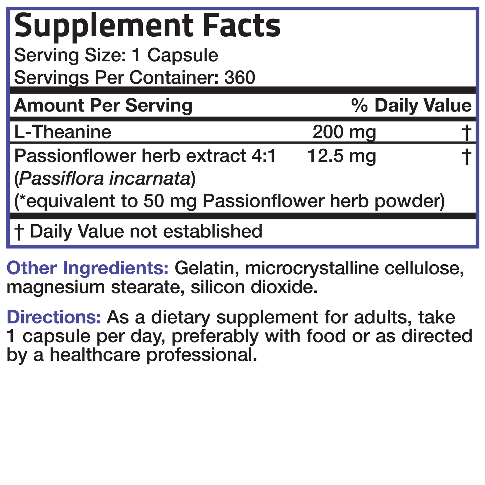 L-Theanine 200 mg – Reduce Stress – Non-GMO Gluten Free Soy Free Formula