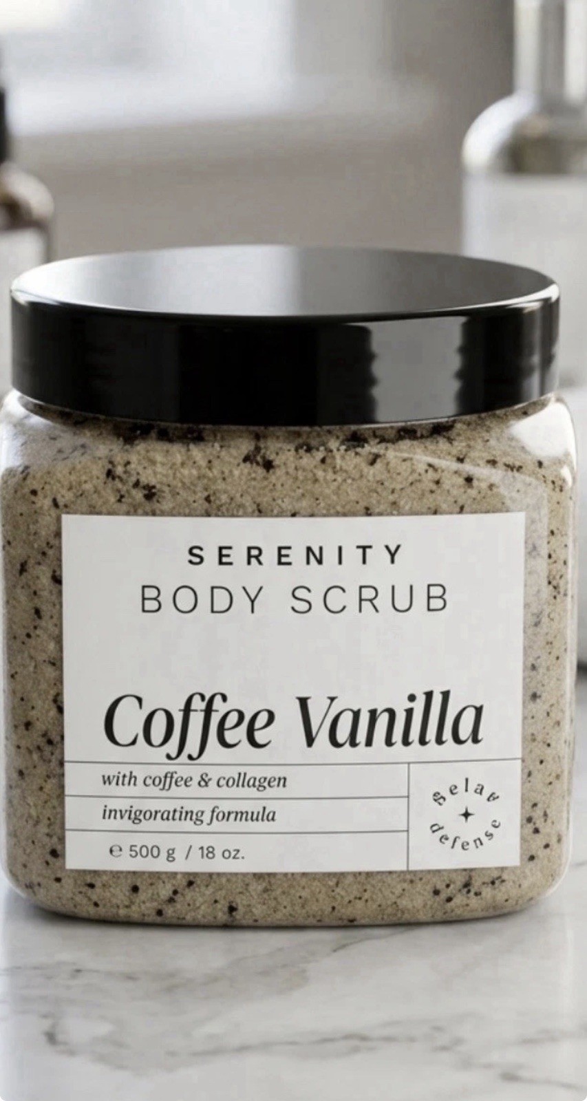 scrub coffee vainilla body scrub with coffee &collagen