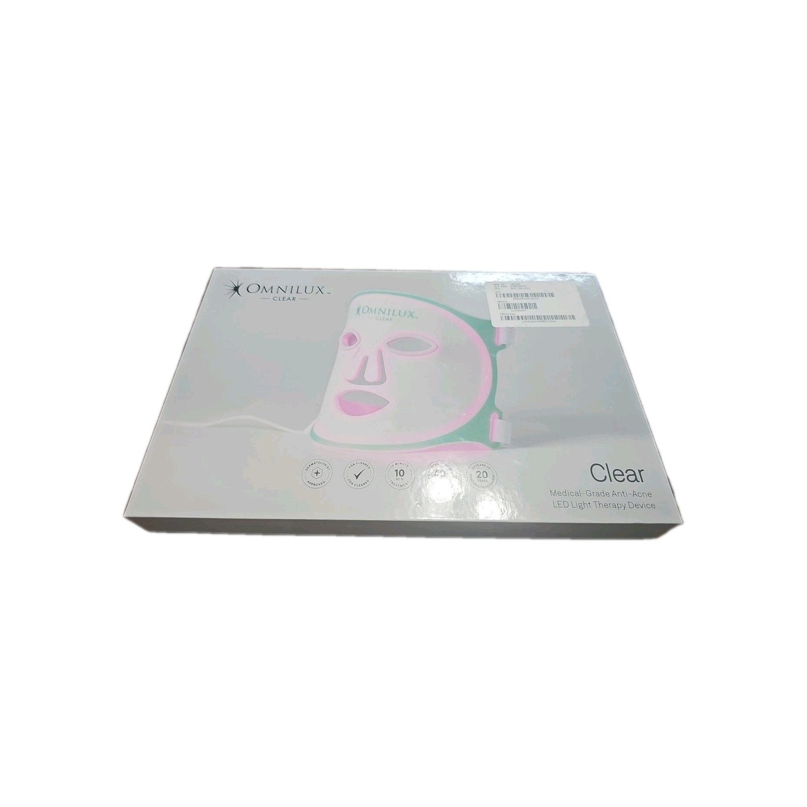 Omnilux Clear Medical Grade Anti-Acne LED Light Therapy Device Mask