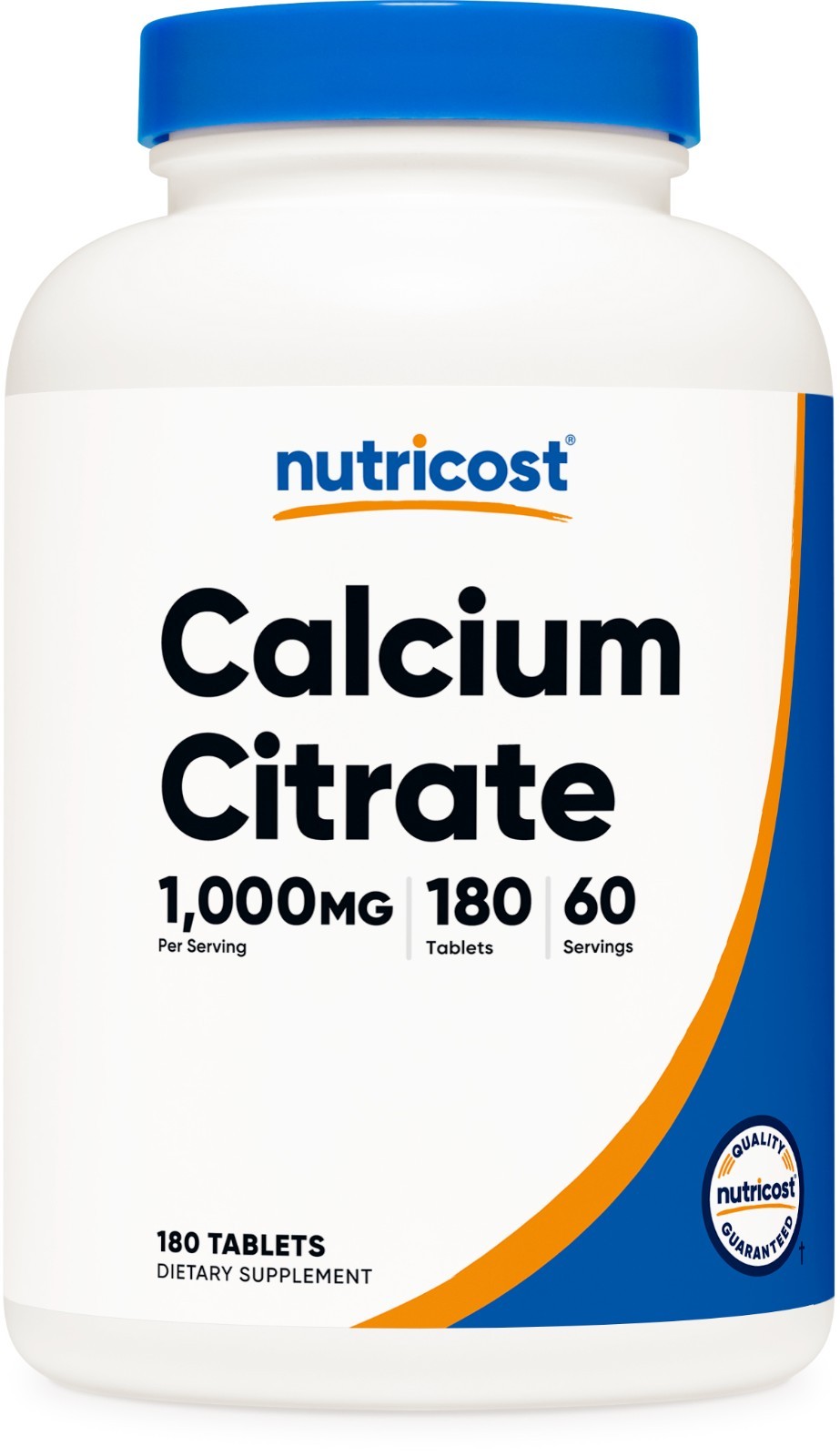 Nutricost Calcium Citrate (1,000mg) 180 Tablets – Vegan, GMO-Free, Gluten-Free